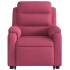 Sillón reclinable de masaje elevable terciopelo rojo