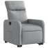 Sillón reclinable elevable de tela gris