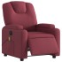 Sillón de masaje reclinable eléctrico tela rojo