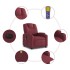 Sillón de masaje reclinable eléctrico tela rojo