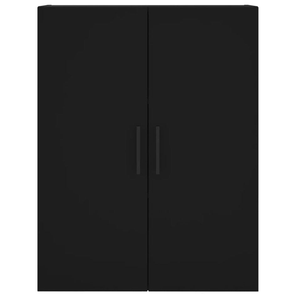 Aparador alto madera contrachapada negro 69,5x34x180