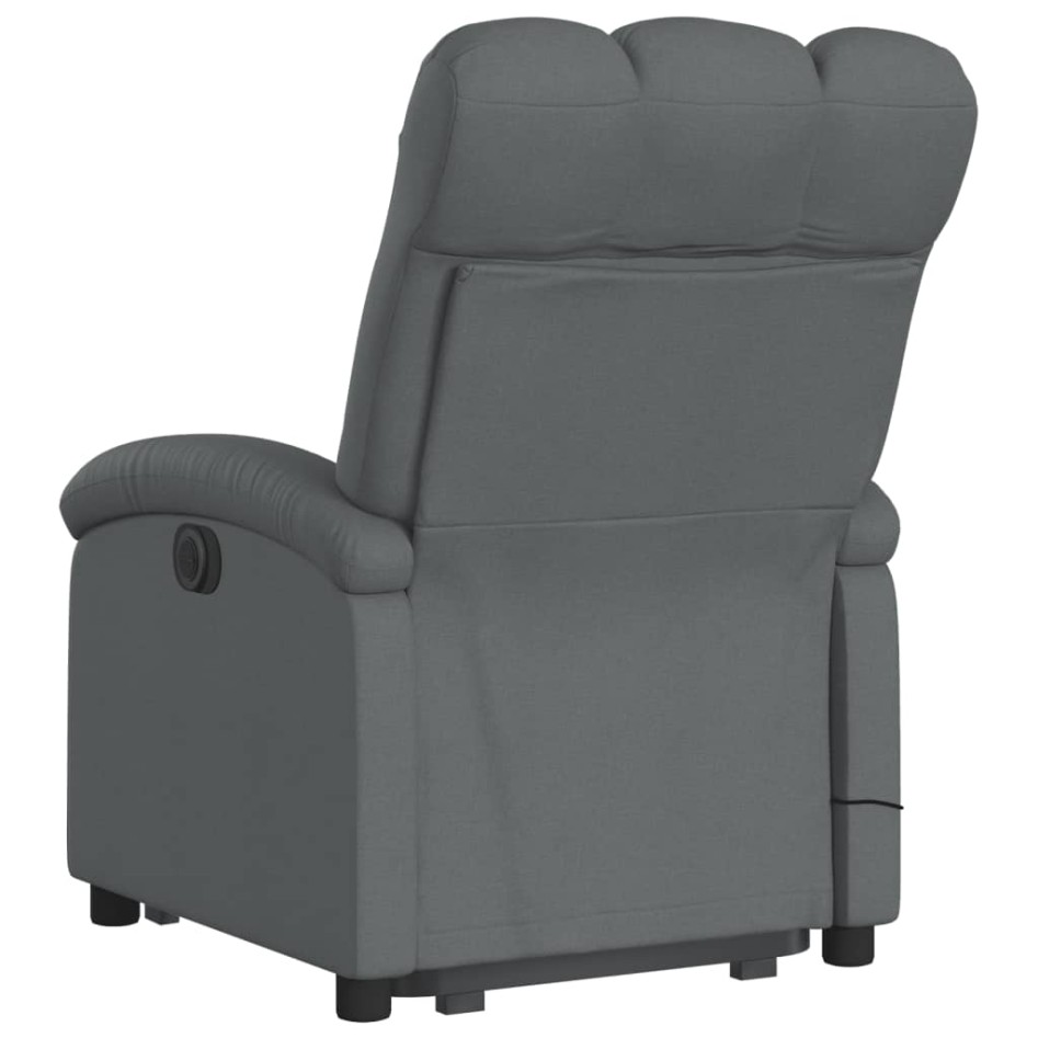 Silla de masaje reclinable de pie de tela gris