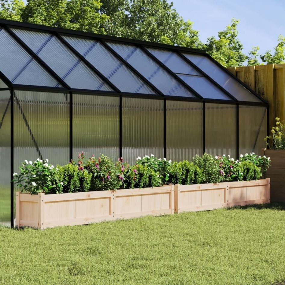 Jardineras de exterior 2 unidades madera maciza de