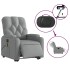 Sillón de masaje eléctrico reclinable elevable tela gris