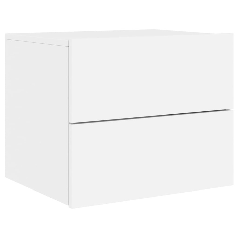 Mesitas de noche de pared con luces LED 2 unidades