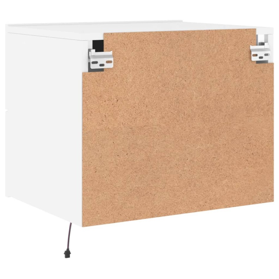 Mesitas de noche de pared con luces LED 2 unidades