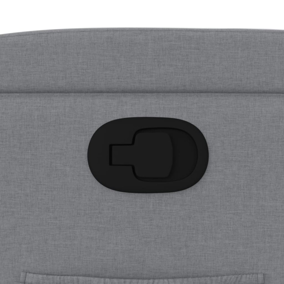 Sillón reclinable elevable de tela gris