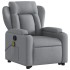 Sillón de masaje reclinable de pie de tela gris