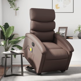 Sillón de masaje elevable eléctrico cuero sintético