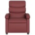 Sillón de masaje reclinable de cuero artificial rojo