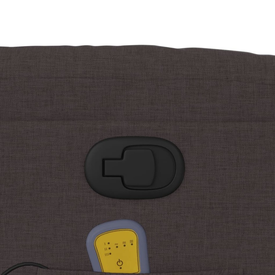 Silla de masaje reclinable de pie de tela marrón