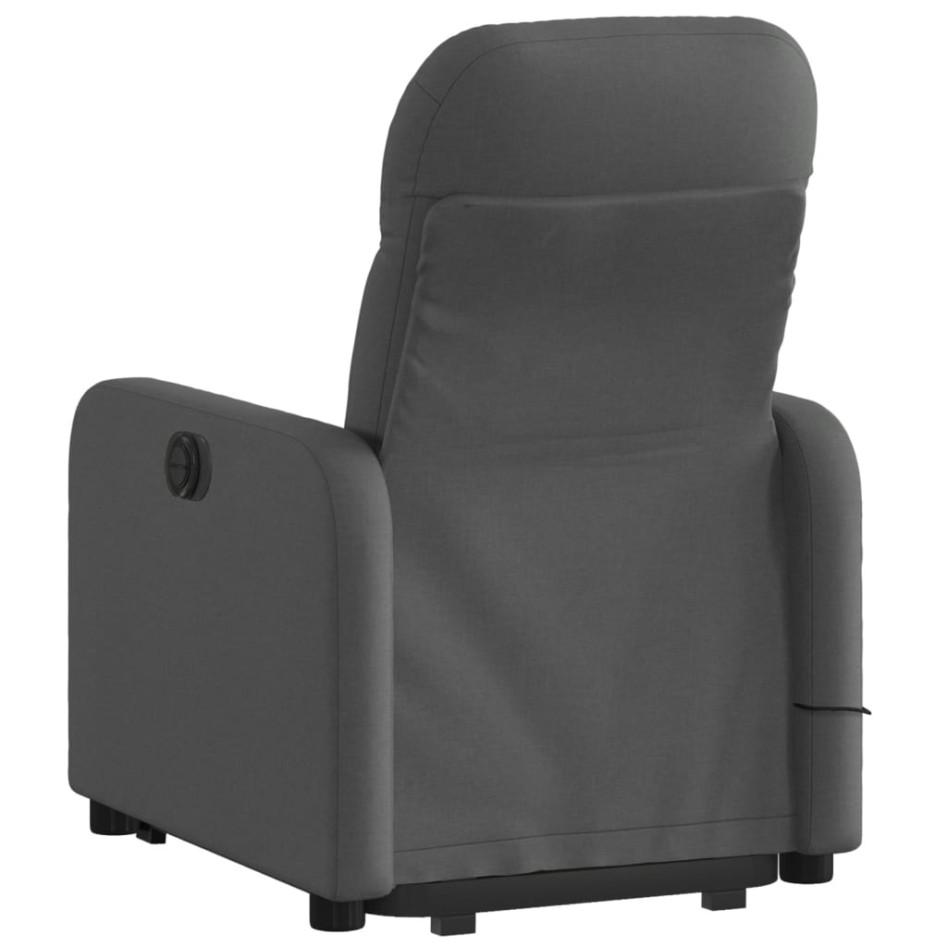 Silla de masaje reclinable de pie de tela gris