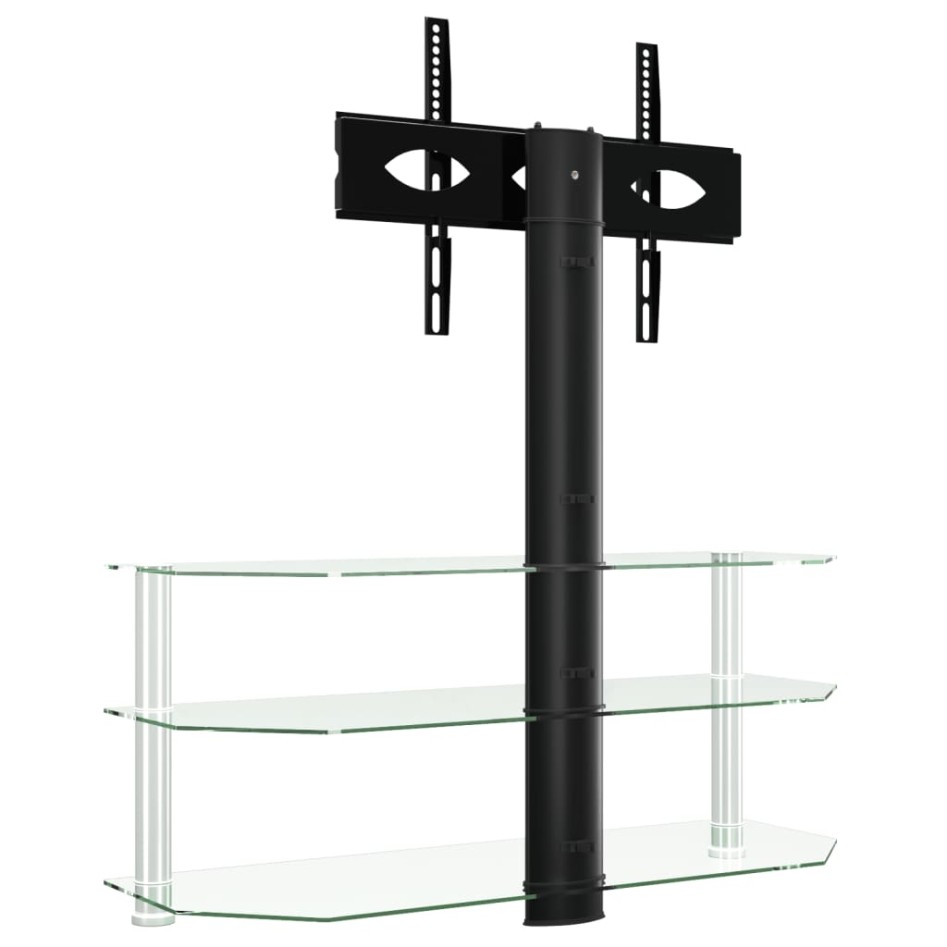 Mueble TV esquina 3 niveles para 32-70 pulgadas negro