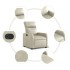 Sillón reclinable eléctrico de cuero sintético