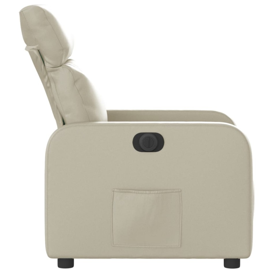 Sillón reclinable eléctrico de cuero sintético