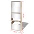 Mueble zapatero 5 cajones con espejo roble 63x17x169,5
