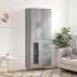 Aparador alto madera contrachapada gris sonoma 69,5x34x180