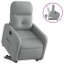 Sillón reclinable elevable de tela gris