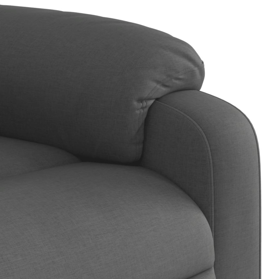 Sillón eléctrico reclinable elevable de tela gris