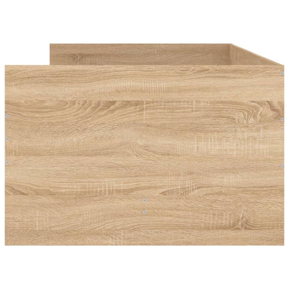 Estructura de cama con cajones roble Sonoma 90x200