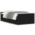 Estructura de cama con cajones negro 90x190