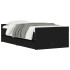 Estructura de cama con cajones negro 90x190
