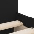 Estructura de cama con cajones negro 90x190