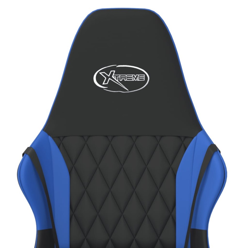 Silla gaming de masaje cuero sintético negro y