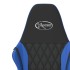 Silla gaming de masaje cuero sintético negro y