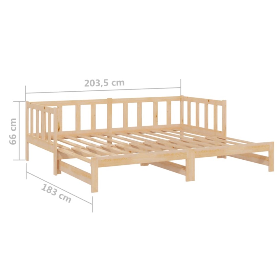 Sofá cama nido madera maciza de pino 90x200