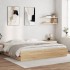 Cama con cajones madera ingeniería roble Sonoma 180x200