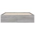 Cama con cajones madera de ingeniería gris Sonoma 135x190