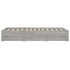 Cama con cajones madera de ingeniería gris Sonoma 135x190