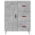 Aparador alto madera contrachapada gris hormigón 69,5x34x180