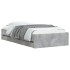 Cama con cajones madera de ingeniería gris hormigón 75x190
