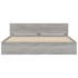 Estructura de cama con cabecero gris Sonoma 160x200