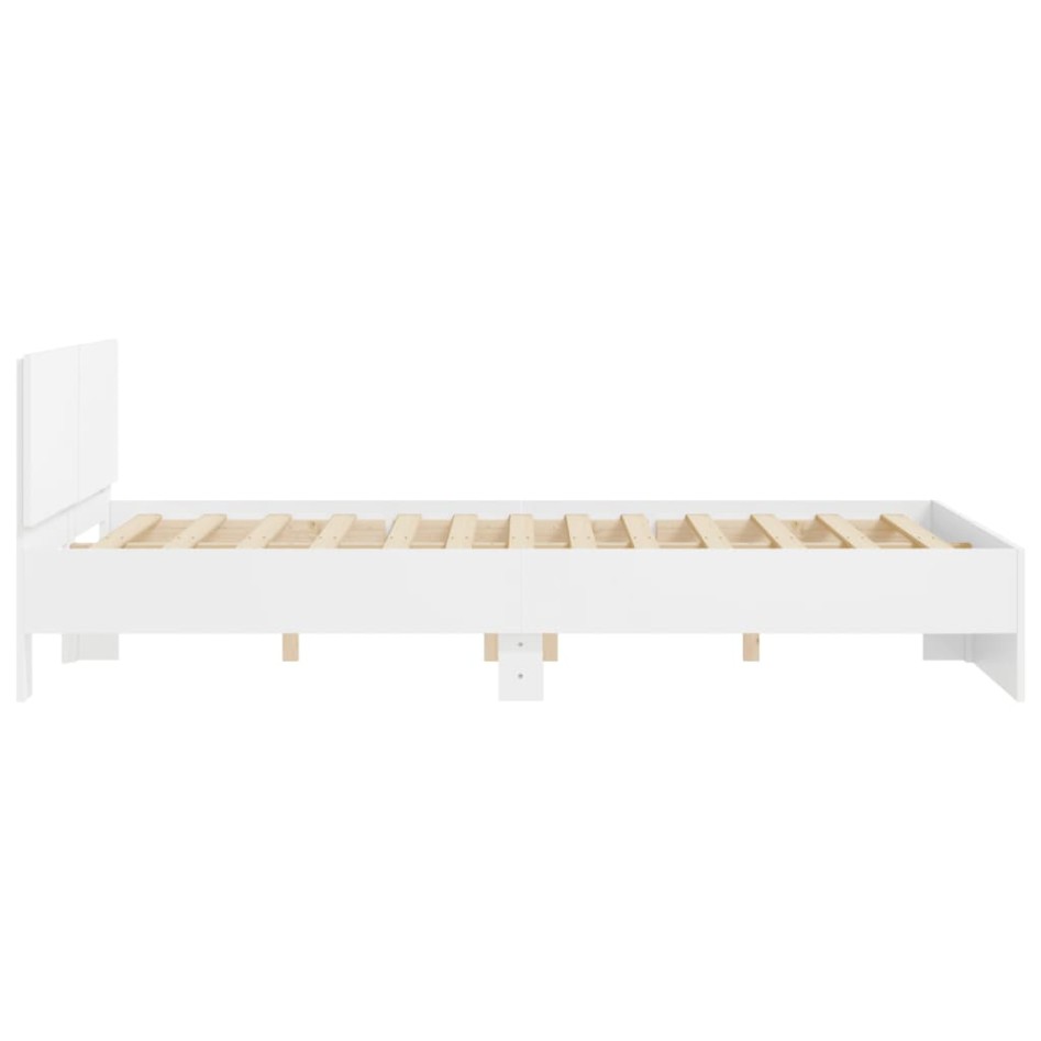 Estructura de cama con cabecero blanca 140x190