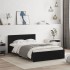 Estructura de cama con cabecero negro 120x190