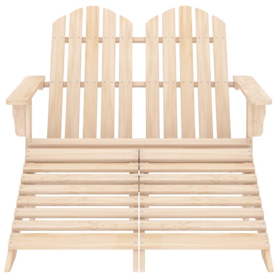 Otomana Adirondack de jardín 2 plazas madera de