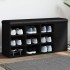 Banco zapatero madera de ingeniería negro 102x32x50