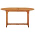 Mesa de jardín madera maciza de eucalipto 200x100x75