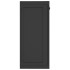 Armario de almacenaje exterior PP negro 65x37x85