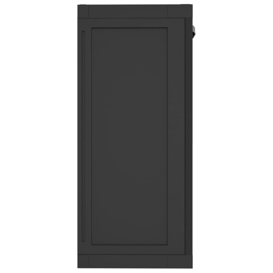 Armario de almacenaje exterior PP negro 65x37x85