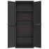 Armario de almacenaje exterior PP negro 65x37x165