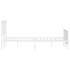 Estructura cama metal con cabecero y pie cama blanco 183x213