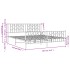 Estructura cama metal con cabecero y pie cama blanco 183x213