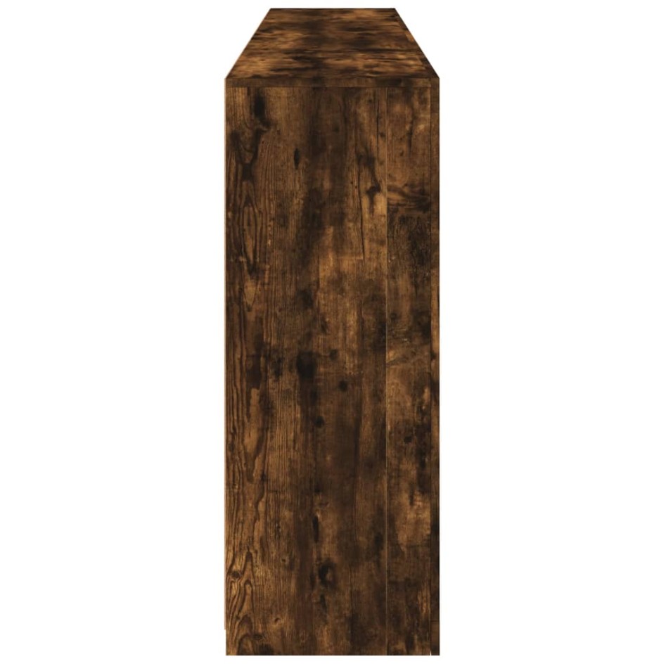 Aparador con luces LED roble ahumado 202x37x100