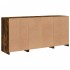 Aparador con luces LED roble ahumado 142,5x37x67