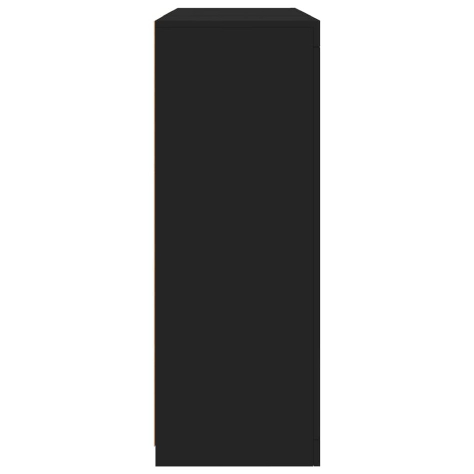 Aparadores con luces LED 3 piezas madera de ingeniería