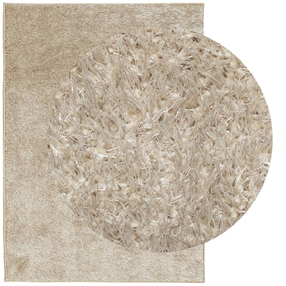 Alfombra pelo largo aspecto brillante ISTAN beige 240x340